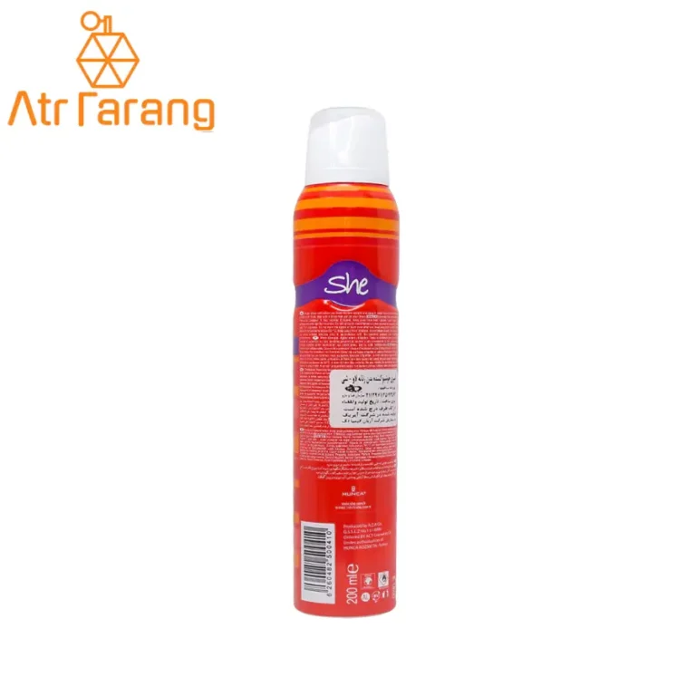 اسپری بدن نارنجی شی مدل Love