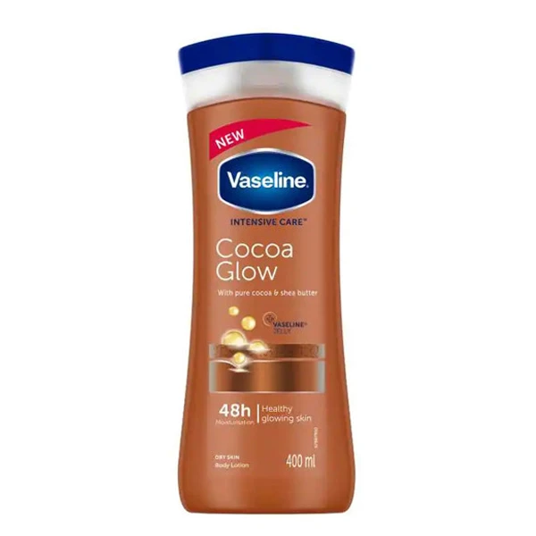 لوسیون بدن وازلین مدل کوکوآ گلو حجم ۴۰۰ میلیلیتر